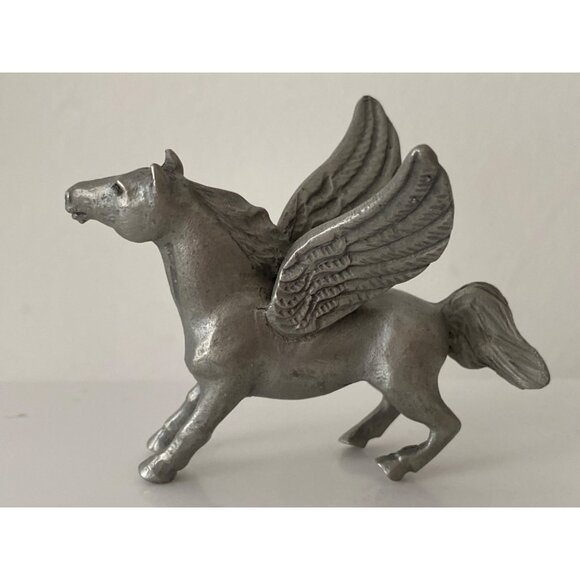 Rawcliffe Pewter Winged Horse Pegasus Bunny Rabbit Figurines Lot of 3 VTG - Picture 3 of 11